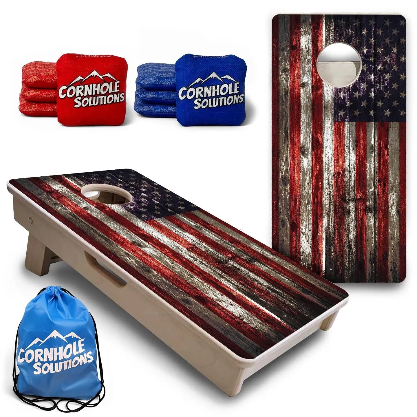 Distressed Flag - Mini or Vacation Size Cornhole Boards Cornhole Solutions