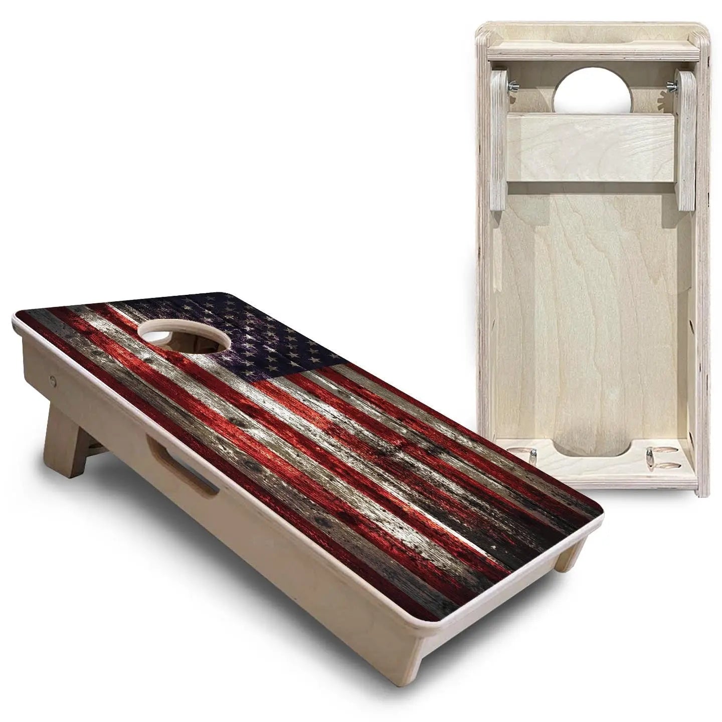 Distressed Flag - Mini or Vacation Size Cornhole Boards Cornhole Solutions