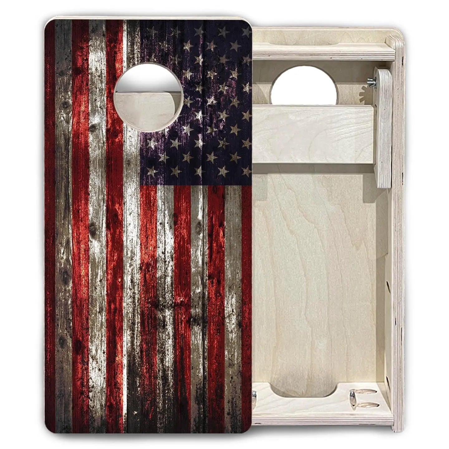 Distressed Flag - Mini or Vacation Size Cornhole Boards Cornhole Solutions