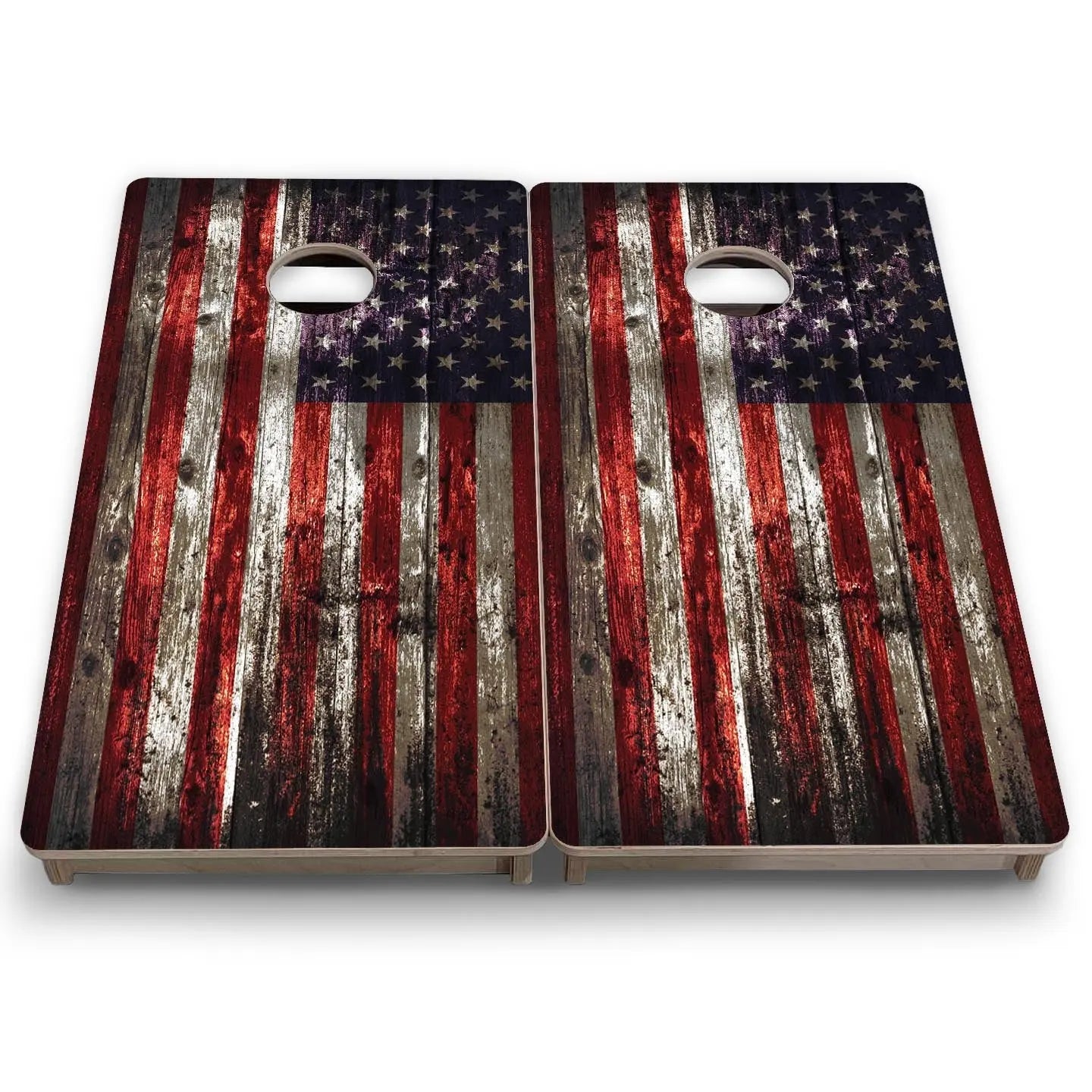 Distressed Flag - Mini or Vacation Size Cornhole Boards Cornhole Solutions
