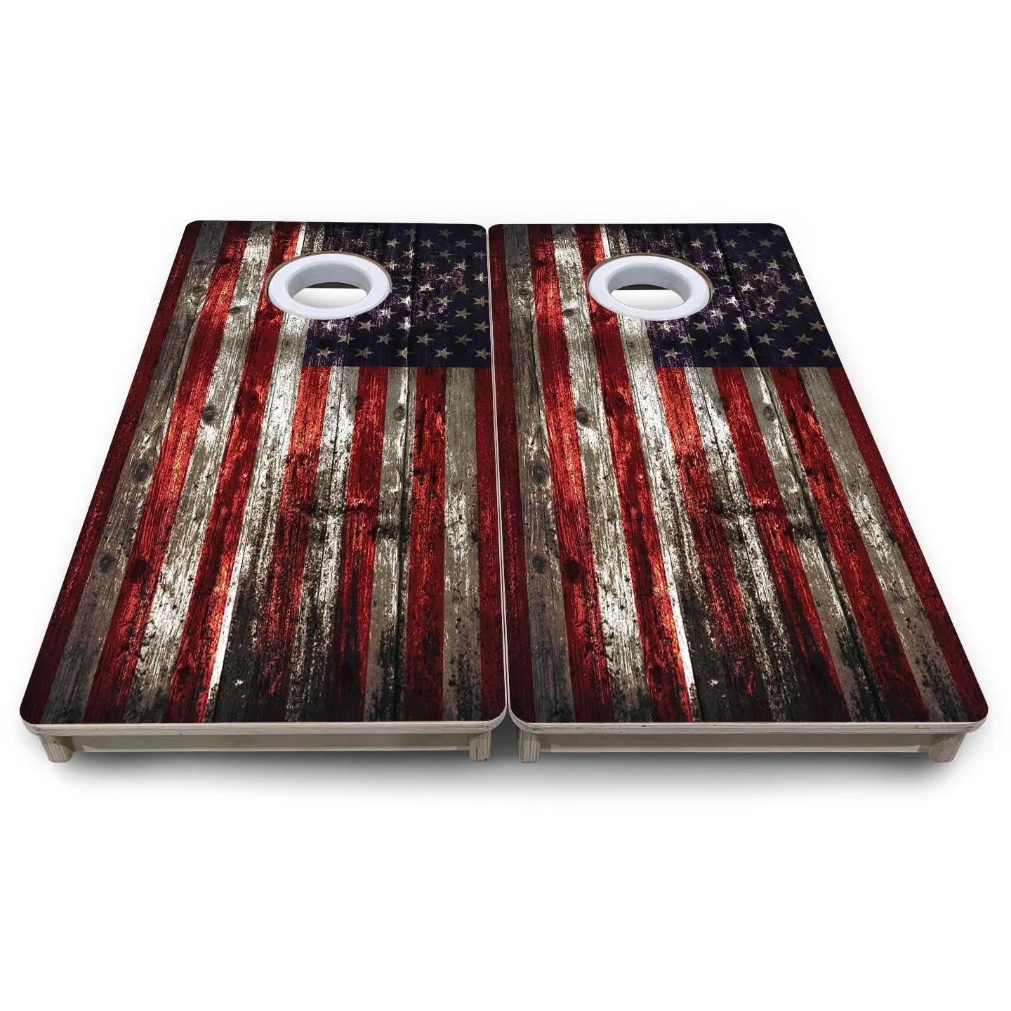 Distressed Flag - Mini or Vacation Size Cornhole Boards Cornhole Solutions