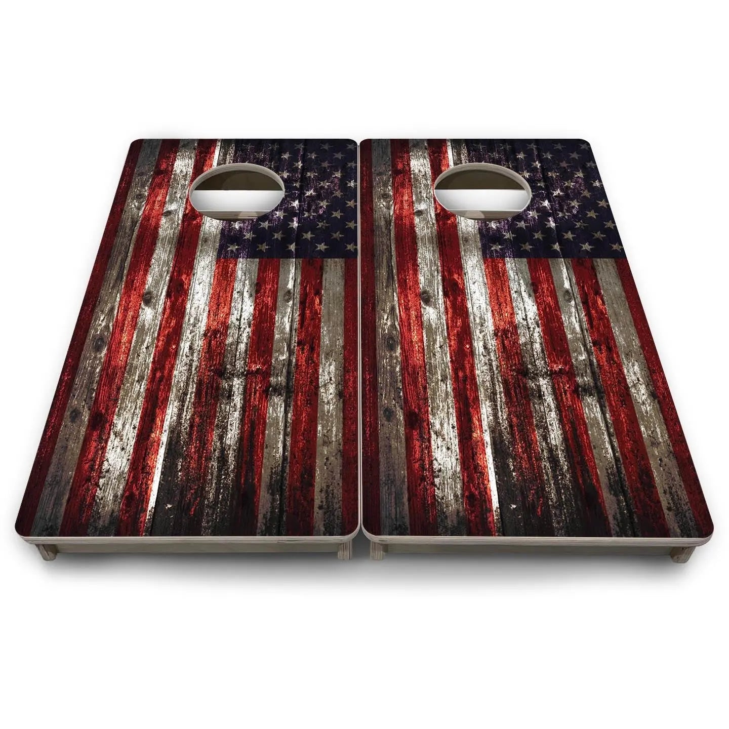 Distressed Flag - Mini or Vacation Size Cornhole Boards Cornhole Solutions