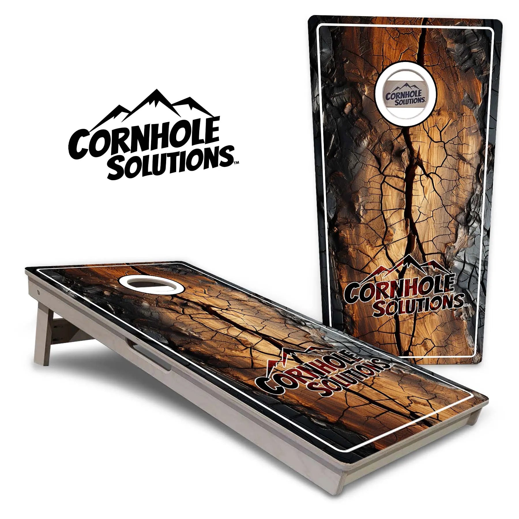 Distressed Live Edge Cornhole Boards - Professional Tournament Series Cornhole Solutions
