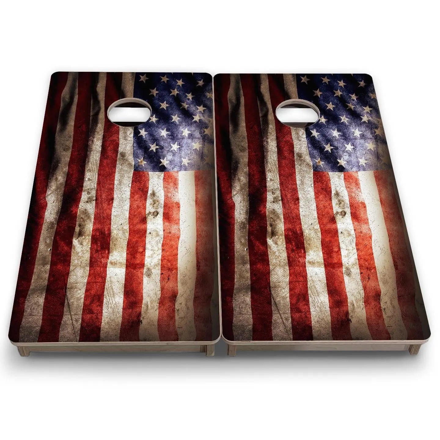 Distressed Old Glory - Mini or Vacation Size Cornhole Boards by Cornhole Solutions, custom cornhole board detail photo 7