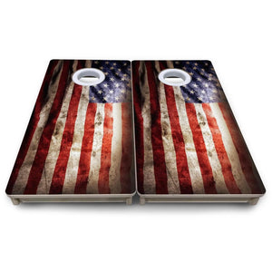 Distressed Old Glory - Mini or Vacation Size Cornhole Boards by Cornhole Solutions, custom cornhole board detail photo 8