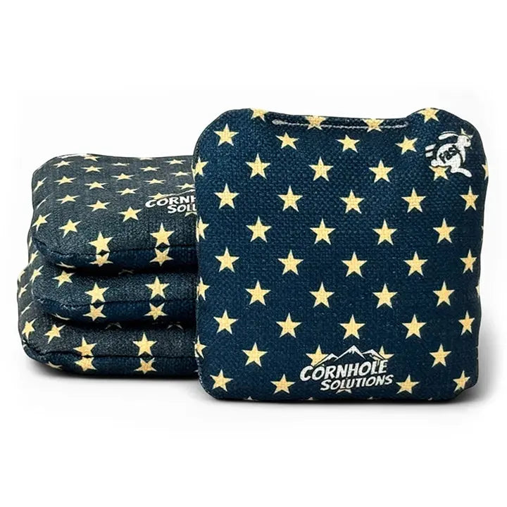 Distressed Stars/Distressed Stripes - Pro Style REC Cornhole Bags – Regulation 6"x6" – Full Set of 8 Cornhole Solutions