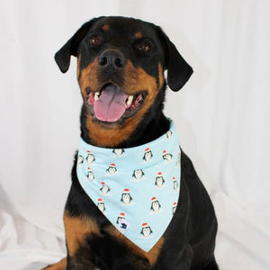 Reindeer & Penguin Christmas Reversible Dog Bandana by Dog Bandana Co., product view 3