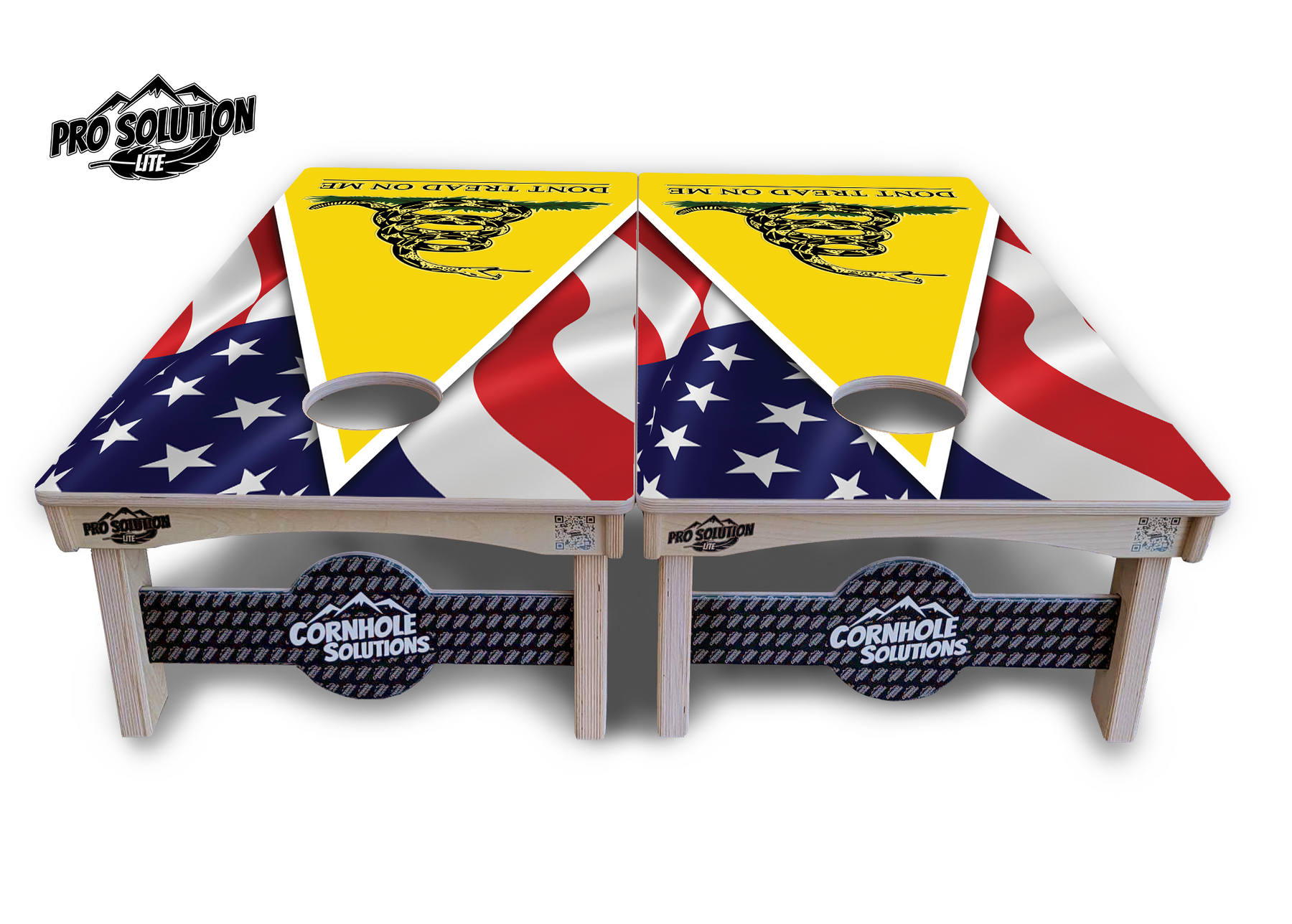 DTOM Yellow Triangle Cornhole Boards - Pro Solution Lite Series by Cornhole Solutions, custom cornhole board detail photo 3