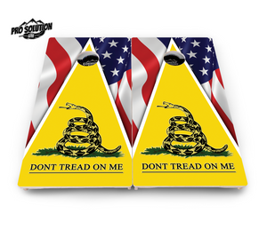 DTOM Yellow Triangle Cornhole Boards - Pro Solution Lite Series by Cornhole Solutions, custom cornhole board detail photo 2