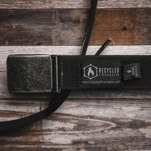Double Layer EDC Belt by Recycled Firefighter, handmade leather goods detail photo 9