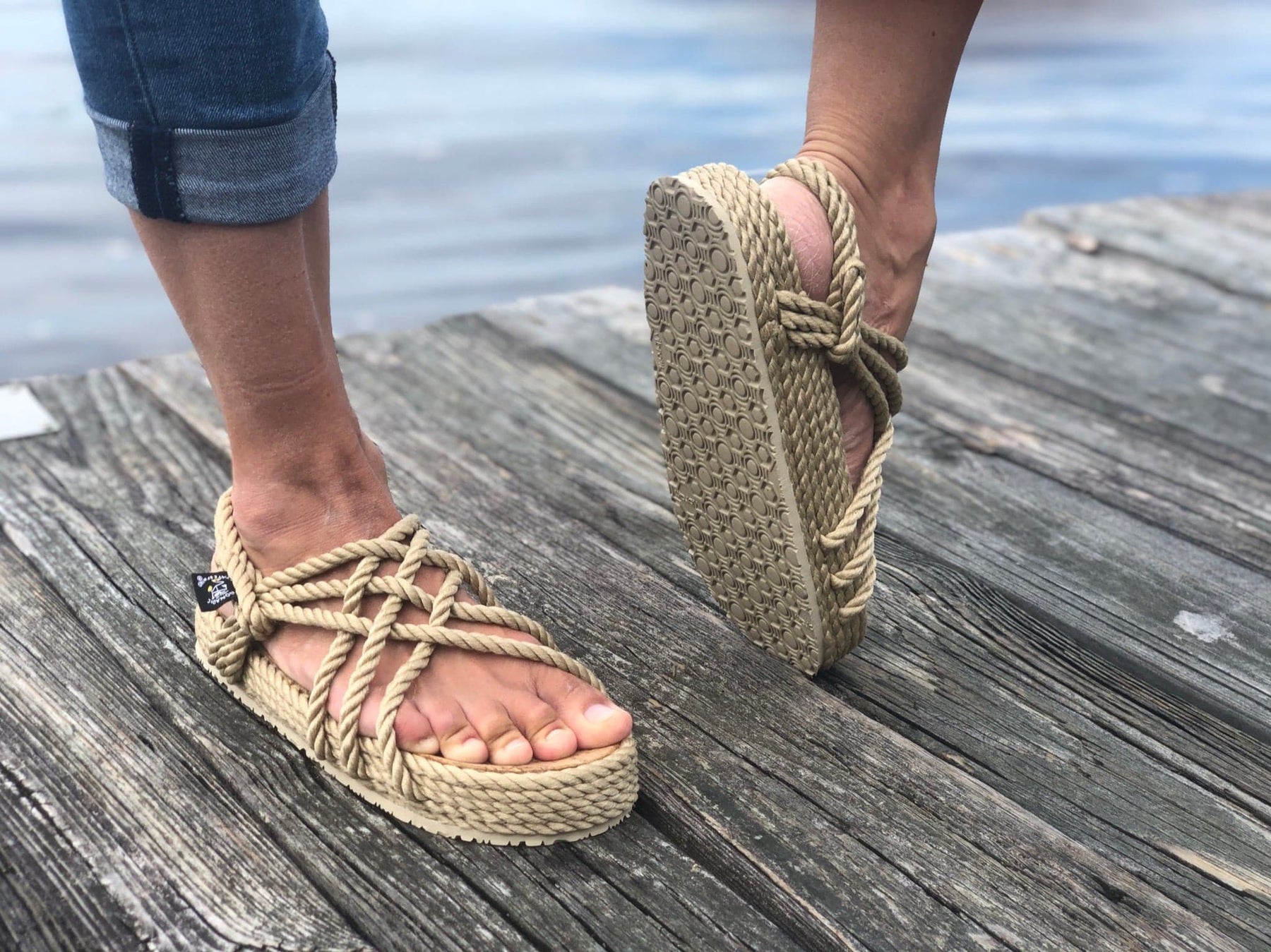 JC Platform Double Decker + Sole handmade rope sandals by Nomadic State of Mind, view 2