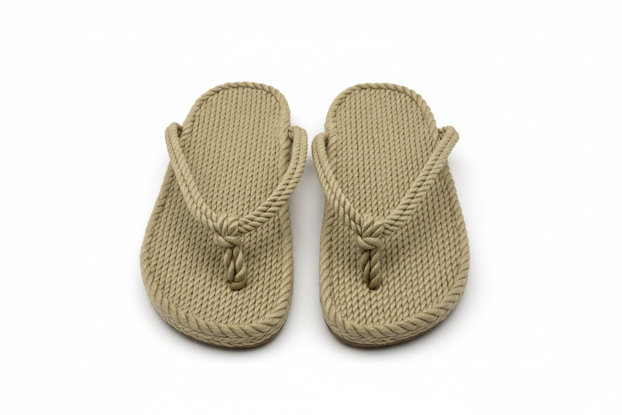 Drifter Thong-Style Sandals with Sole – Camel handmade rope sandals by Nomadic State of Mind, view 4