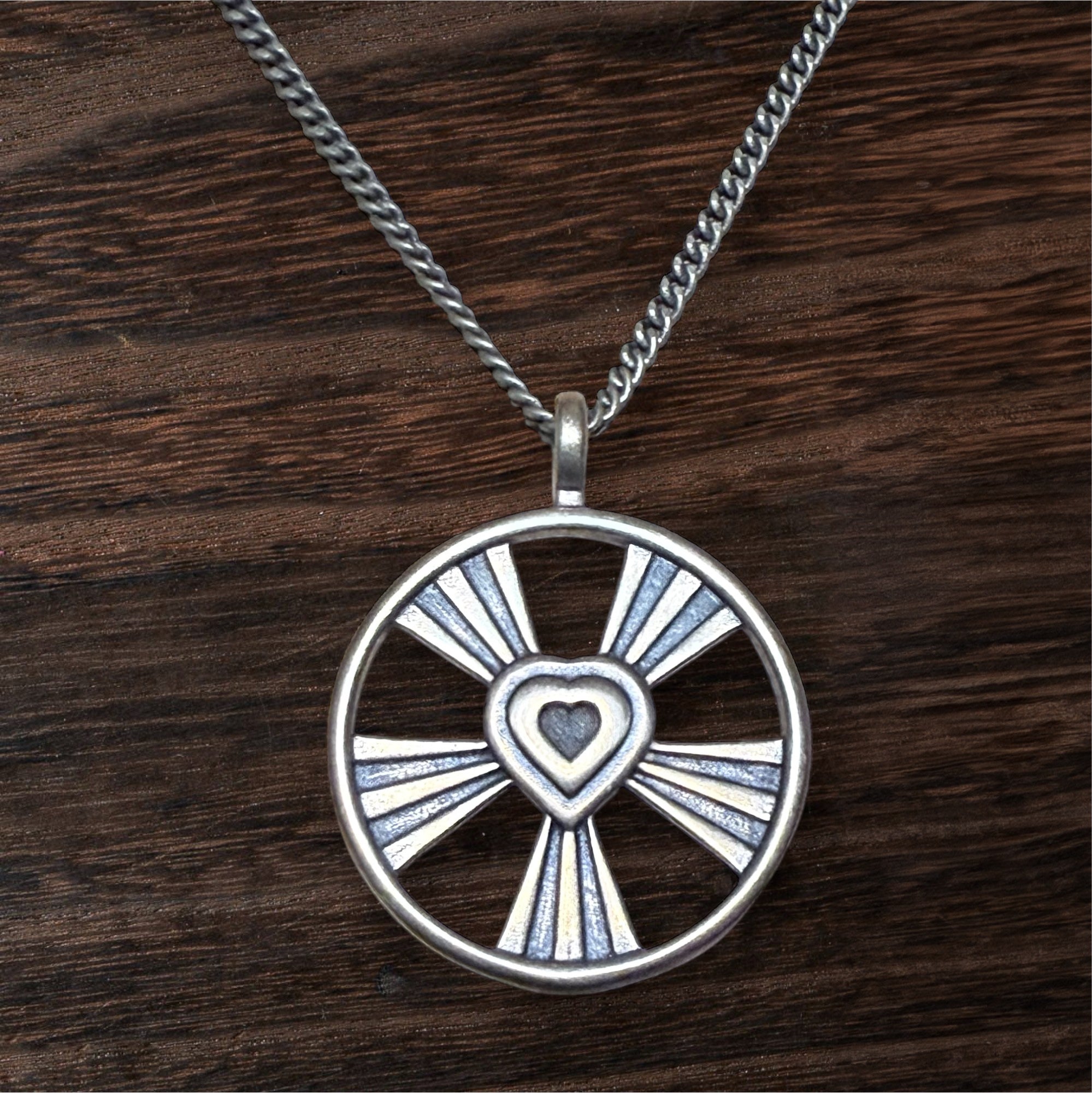 LOVE Shining Heart Necklace - Bronze by Forged By Fire — view 1 of 4