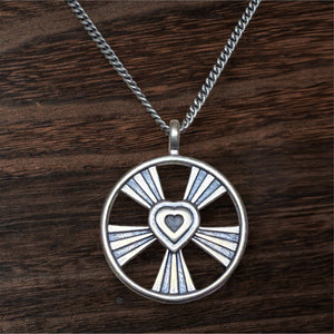 LOVE Shining Heart Necklace - Bronze by Forged By Fire — view 1 of 4