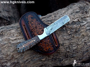 Pine Cone Resin Bull Cutter Knife for Working Cowboys and Collectors