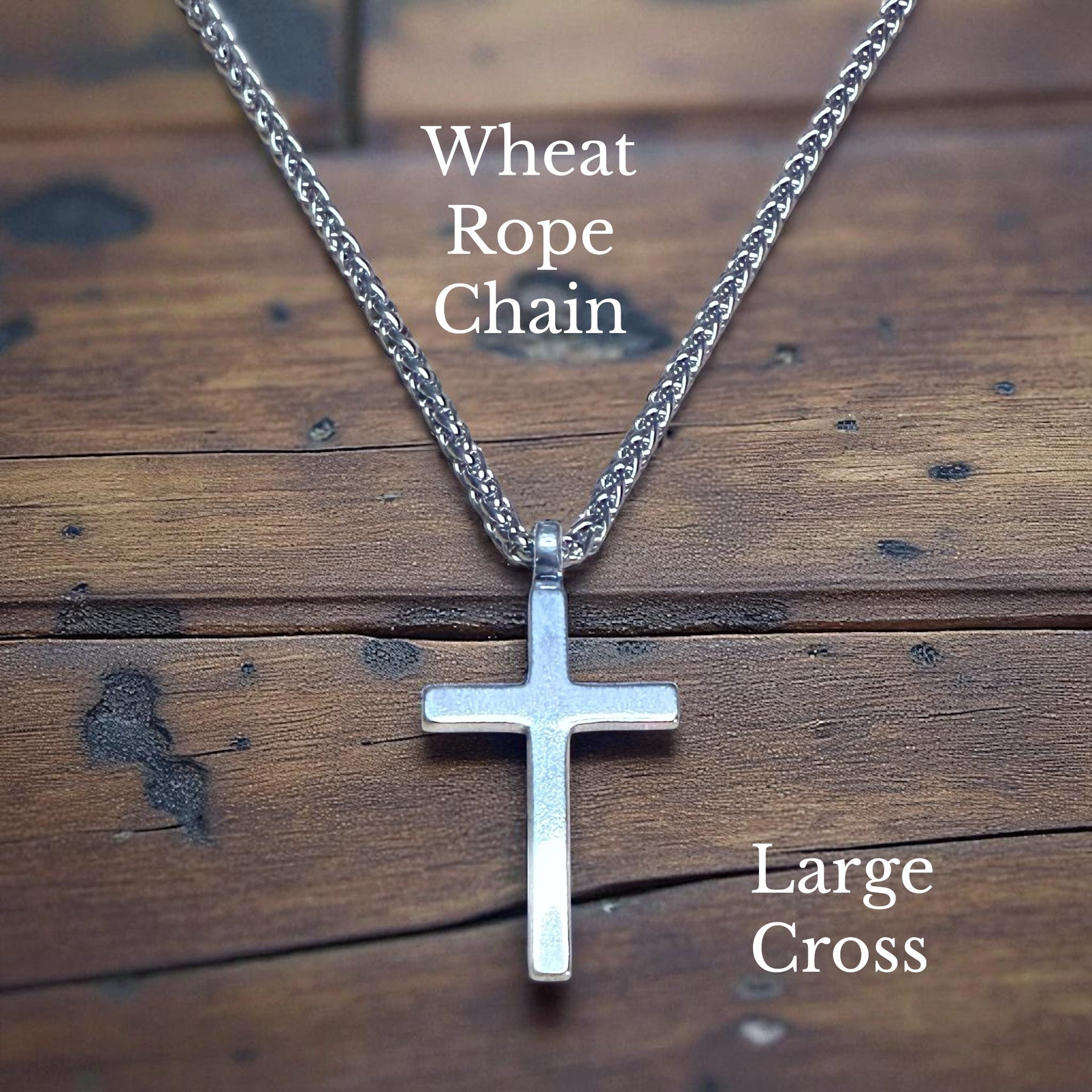 FAITH Classic Cross Necklace - Sterling Silver by Forged By Fire — view 2 of 14
