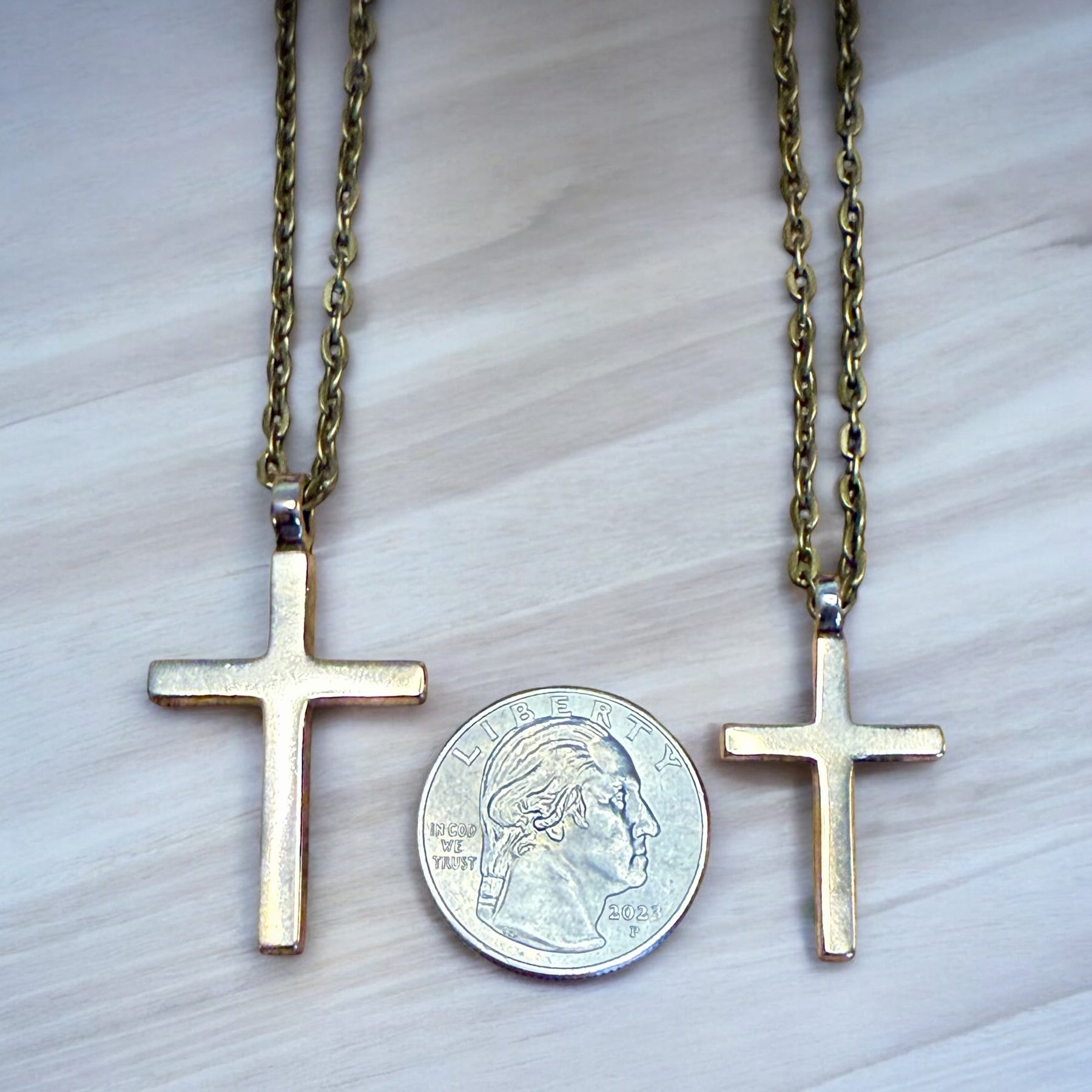 FAITH Classic Cross Necklace - Bronze by Forged By Fire — view 7 of 8