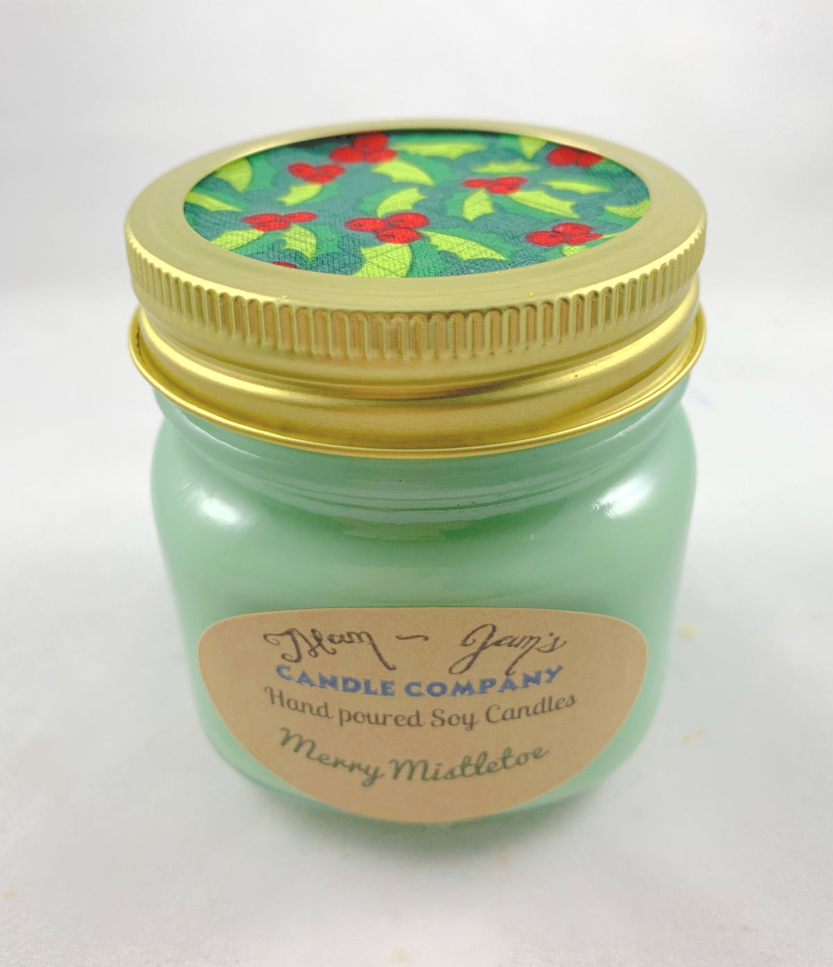 Merry Mistletoe soy candle and wax melts by Mam Jam’s Candle Company