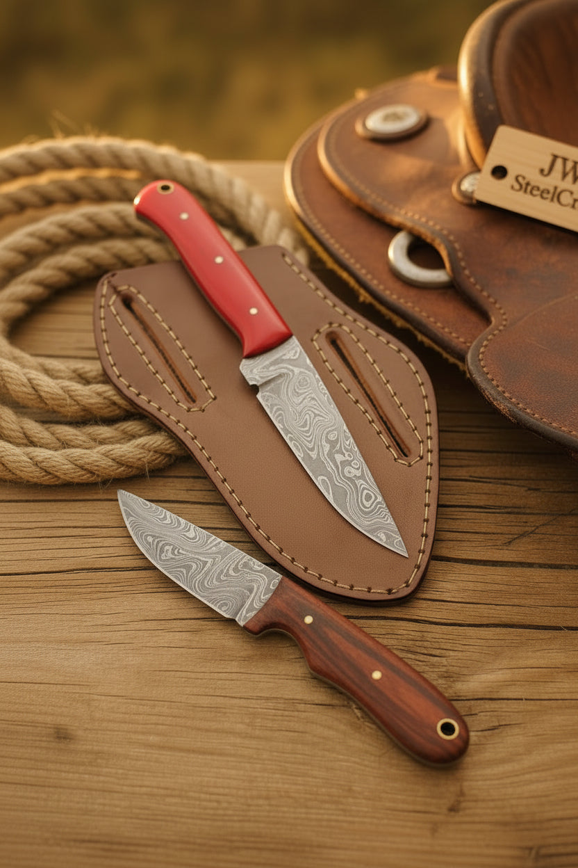 Ember Ridge Damascus Duo Set Matching Set of 2 by JW SteelCrafts — view 1 of 1