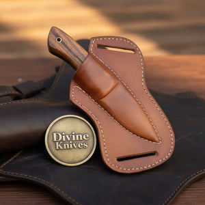 Walnut D2 Steel Mini Dagger with Polished product detail, view 4