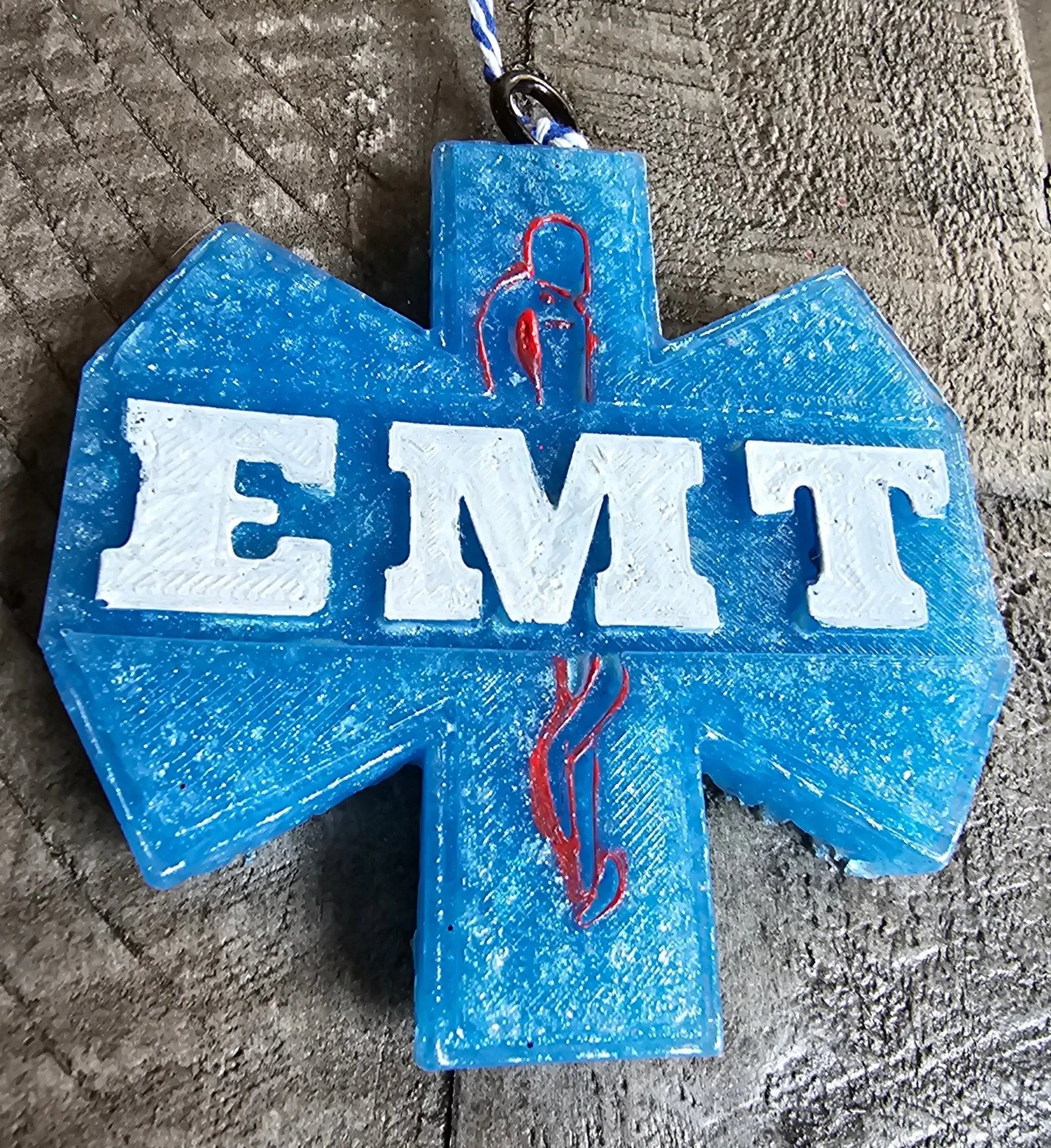 EMT Star of Life Car Air Freshener - Handmade Escapade Scent Aroma Beads Gift
