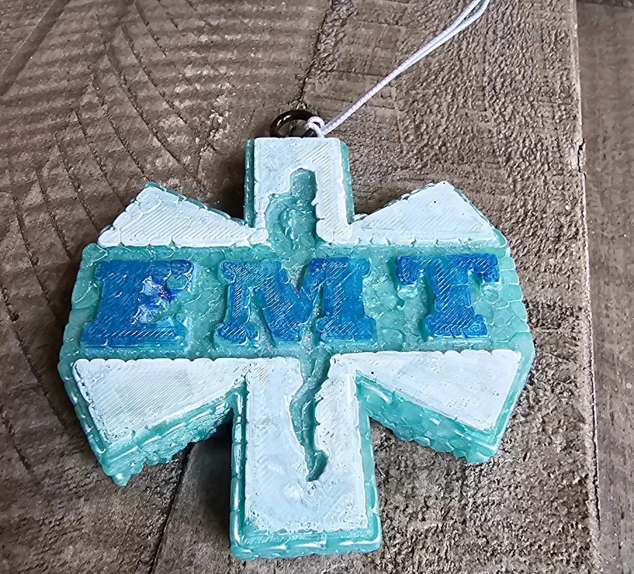 EMT Cross Car Freshie - Escapade Scent - Handmade Aroma Bead Air Freshener for First Responders