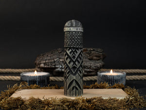 Hand-Carved Baldr Wooden Figurine – Norse God of Light and Purity