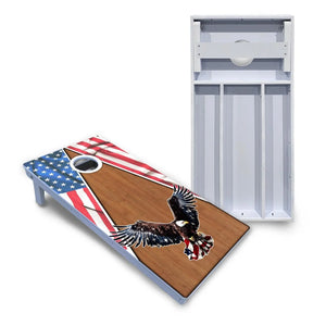 Eagle Triangle Wood Cornhole Boards - All Weather Series by Cornhole Solutions, custom cornhole board main product photo