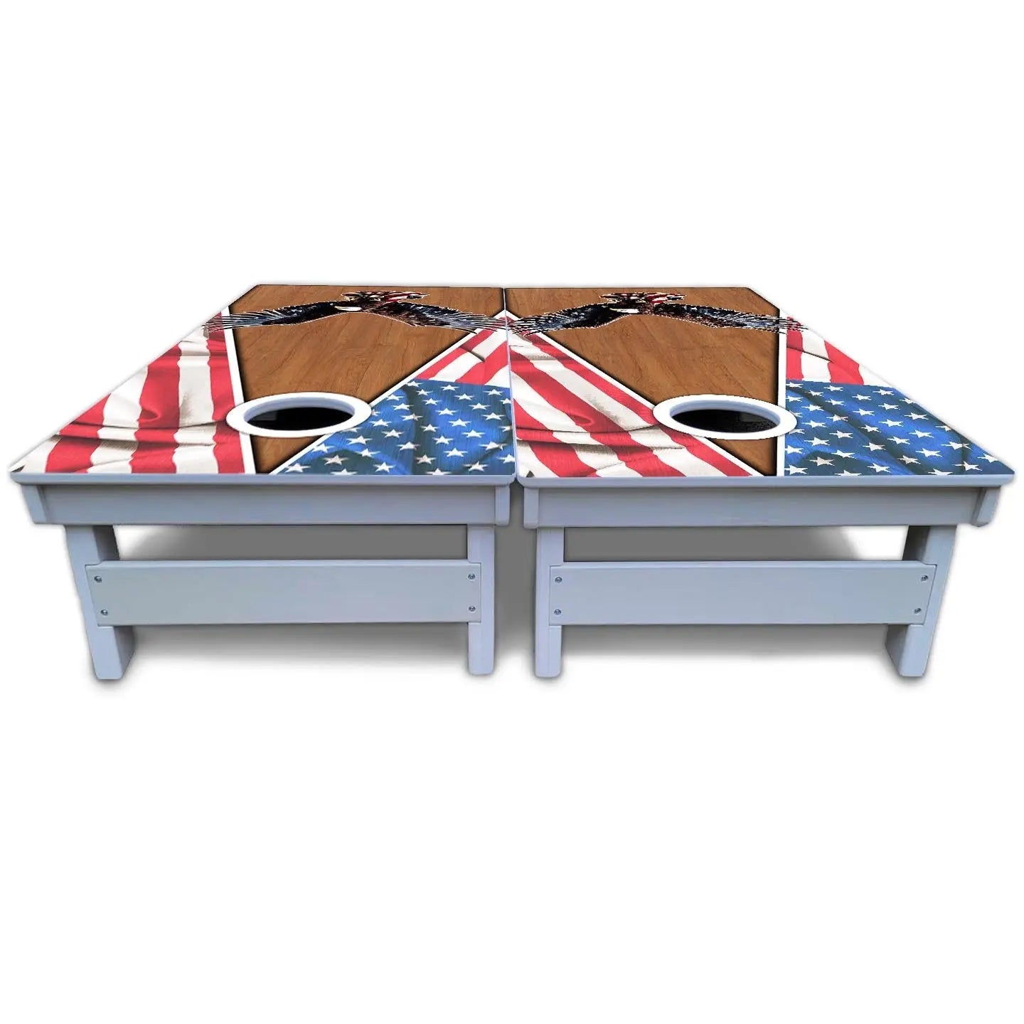 Eagle Triangle Wood Cornhole Boards - All Weather Series by Cornhole Solutions, custom cornhole board detail photo 5