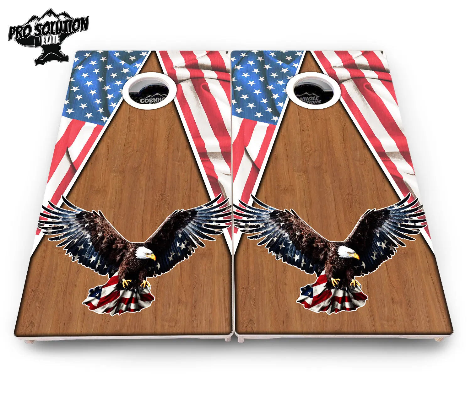 Eagle Triangle Wood Cornhole Boards - Pro Solution Elite Series by Cornhole Solutions, custom cornhole board detail photo 3