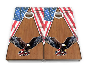 Eagle Triangle Wood Cornhole Boards - Professional Tournament Series by Cornhole Solutions, custom cornhole board detail photo 4