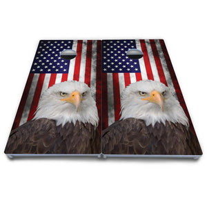 Eagle USA Flag Cornhole Boards - All Weather Series by Cornhole Solutions, custom cornhole board detail photo 4