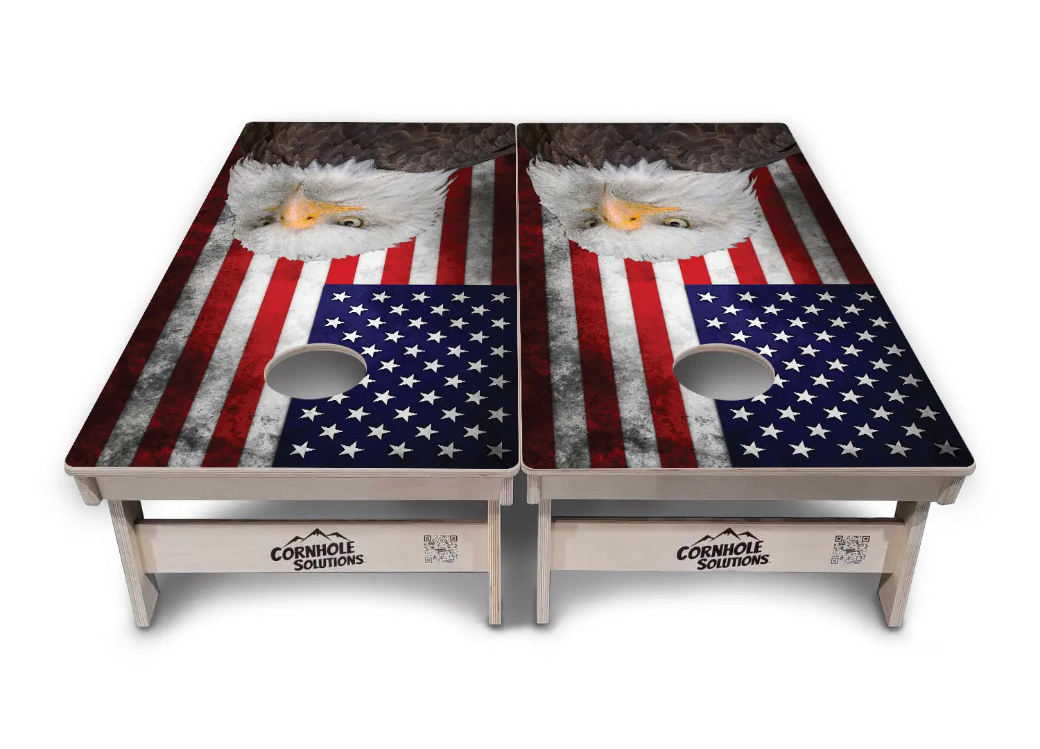 Eagle USA Flag Cornhole Boards - Professional Tournament Series by Cornhole Solutions, custom cornhole board detail photo 2
