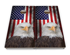 Eagle USA Flag Cornhole Boards - Professional Tournament Series by Cornhole Solutions, custom cornhole board detail photo 4