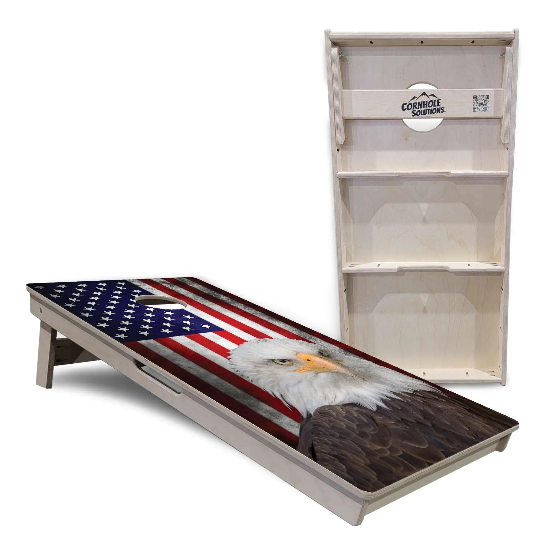 Eagle USA Flag Cornhole Boards - Professional Tournament Series by Cornhole Solutions, custom cornhole board detail photo 5