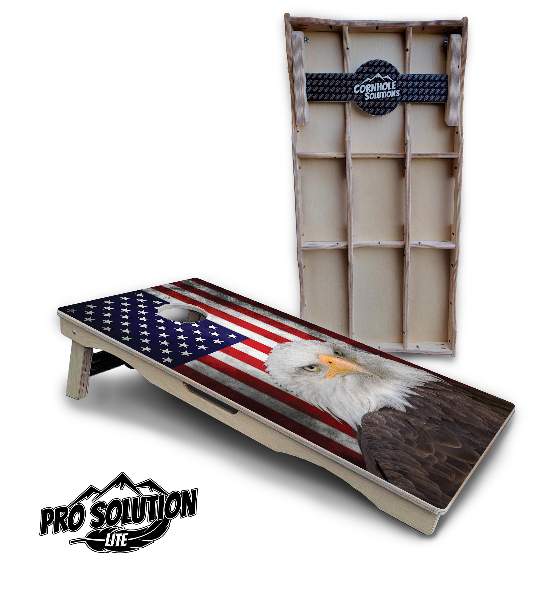 Eagle USA Flag Cornhole Boards - Pro Solution Lite Series Cornhole Solutions