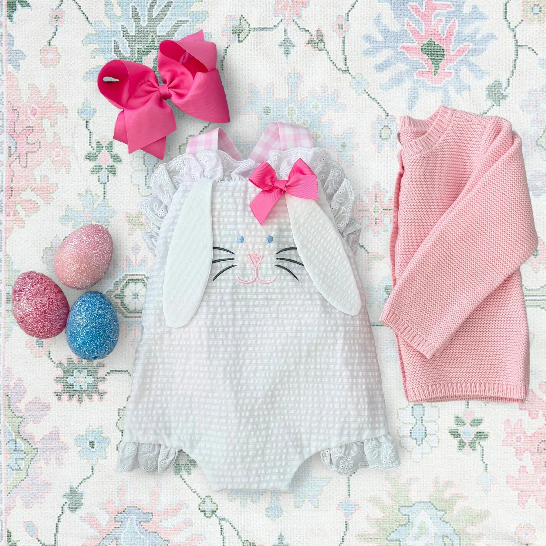 Easter Bunny Bubble by Seven Lantern Lane, children's boutique clothing detail photo 13