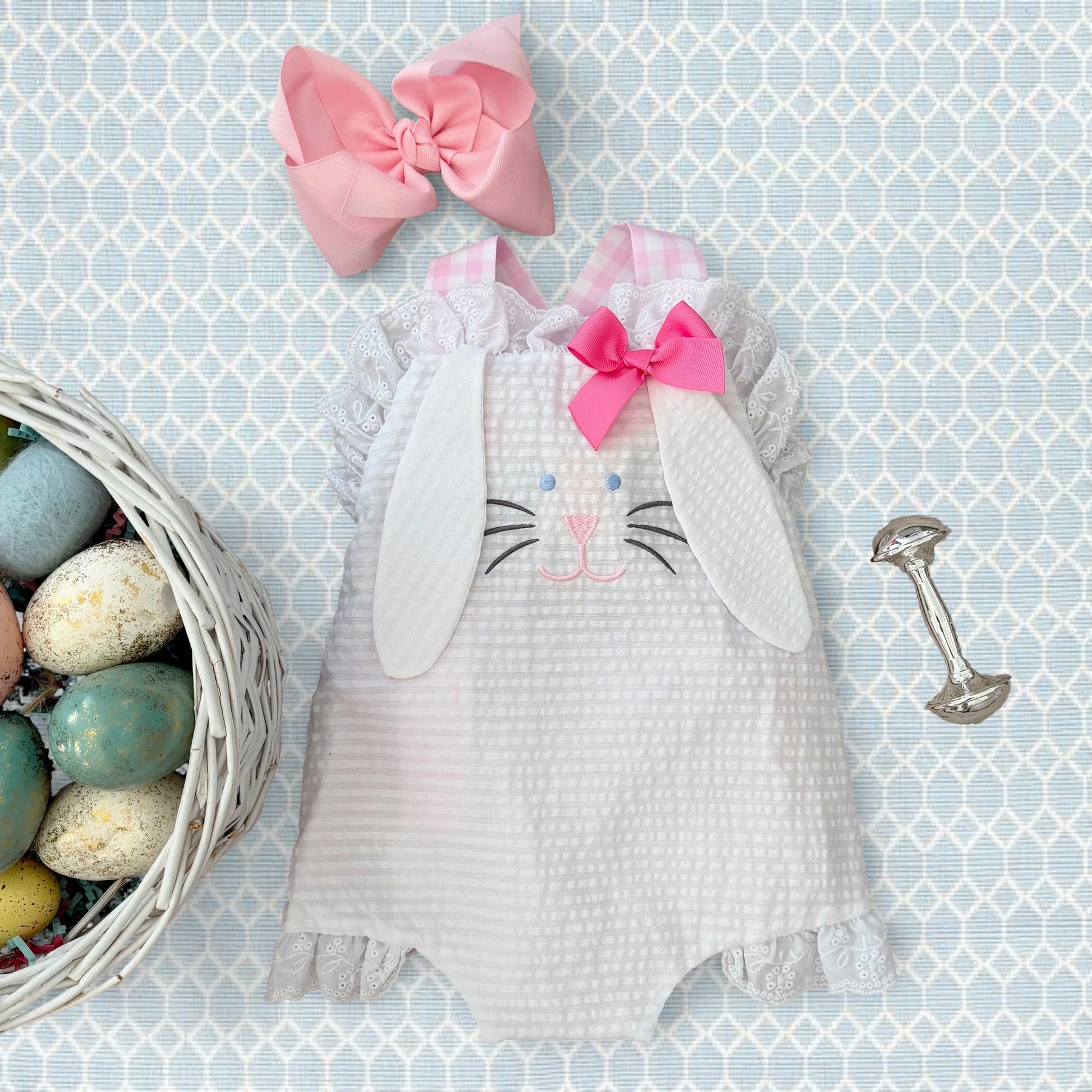 Easter Bunny Bubble by Seven Lantern Lane, children's boutique clothing detail photo 14