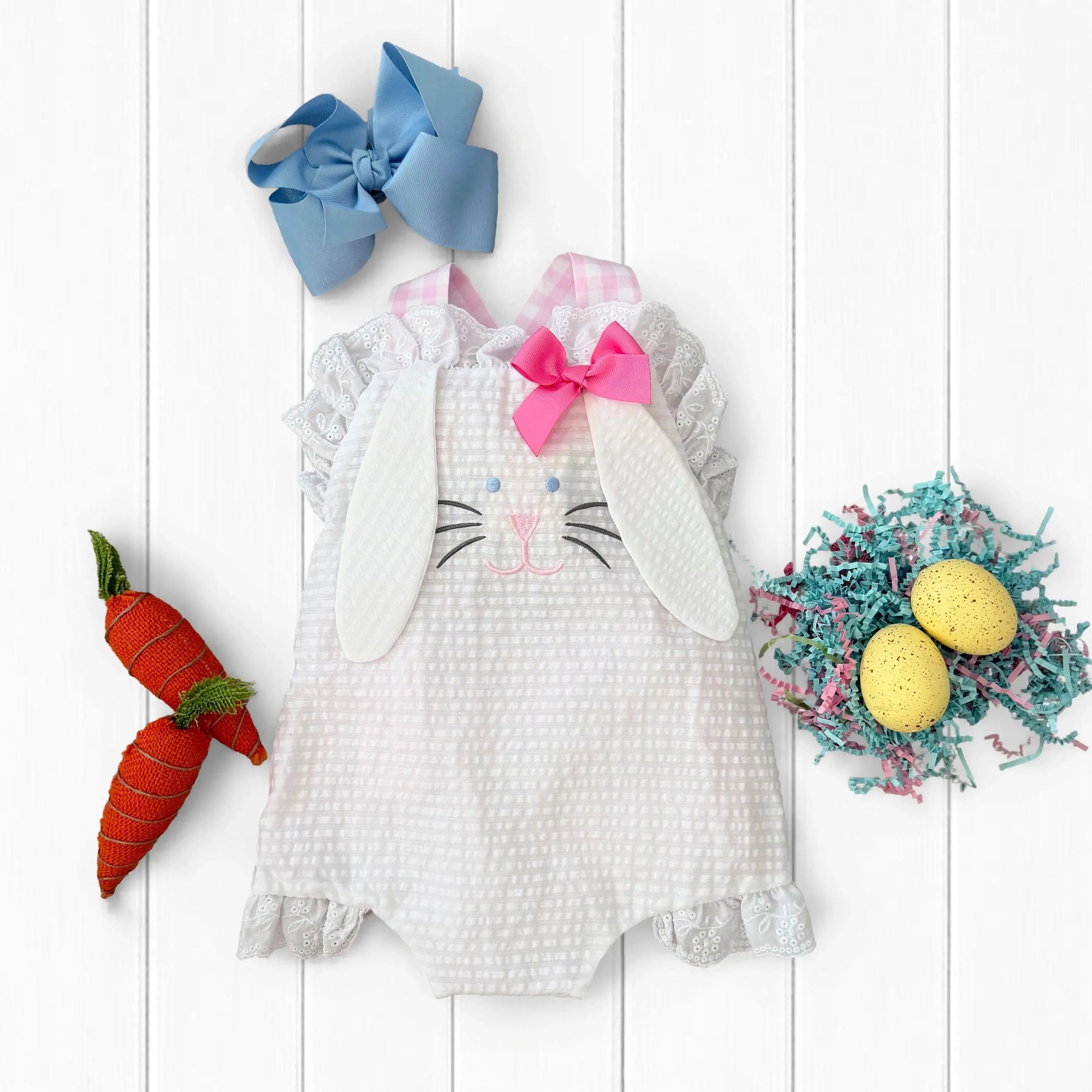Easter Bunny Bubble by Seven Lantern Lane, children's boutique clothing detail photo 17