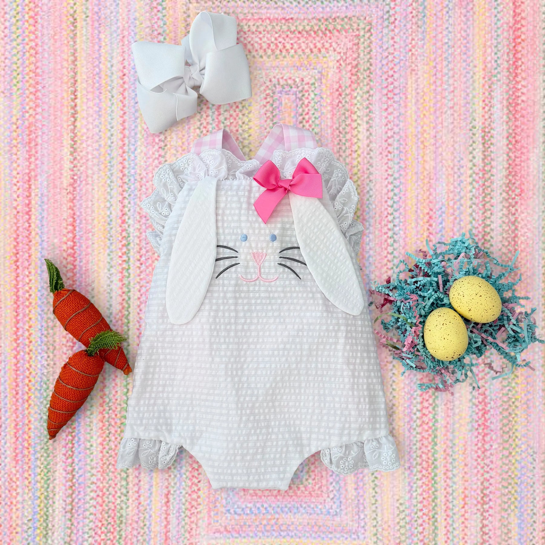 Easter Bunny Bubble by Seven Lantern Lane, children's boutique clothing detail photo 21