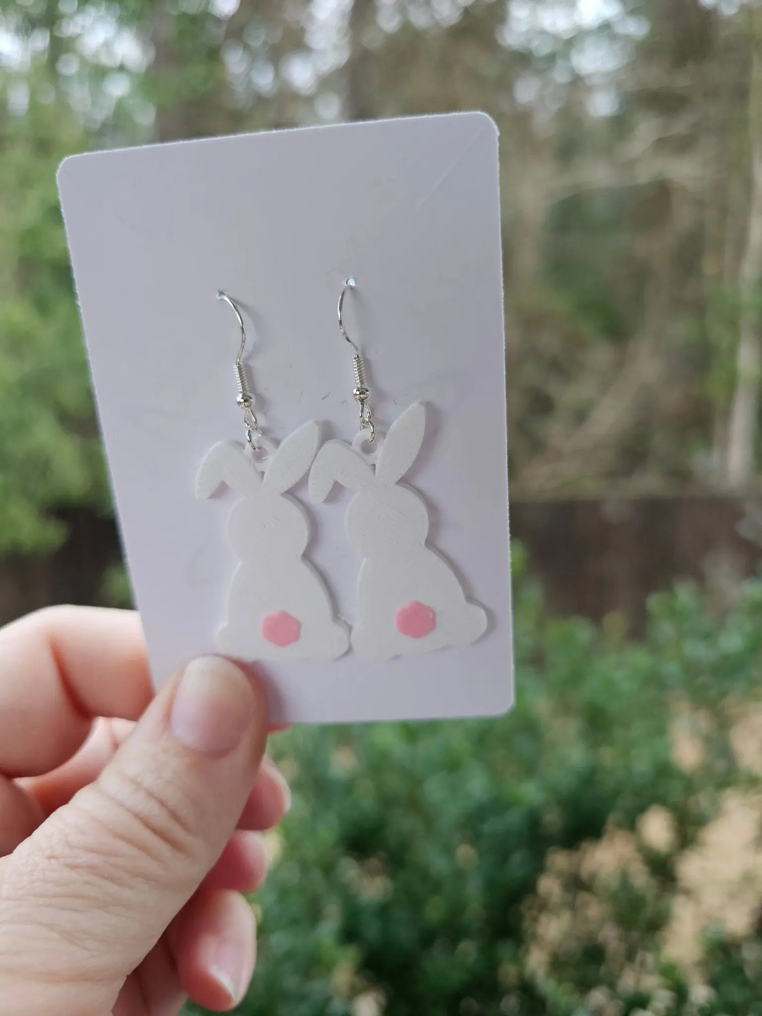 Bunny Earrings - Easter Jewelry, Handmade Silhouette Dangles - Main Street Collective