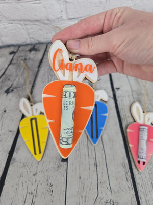 Easter Carrot Money Holder by EverLee Creations, Southern home decor detail photo 2