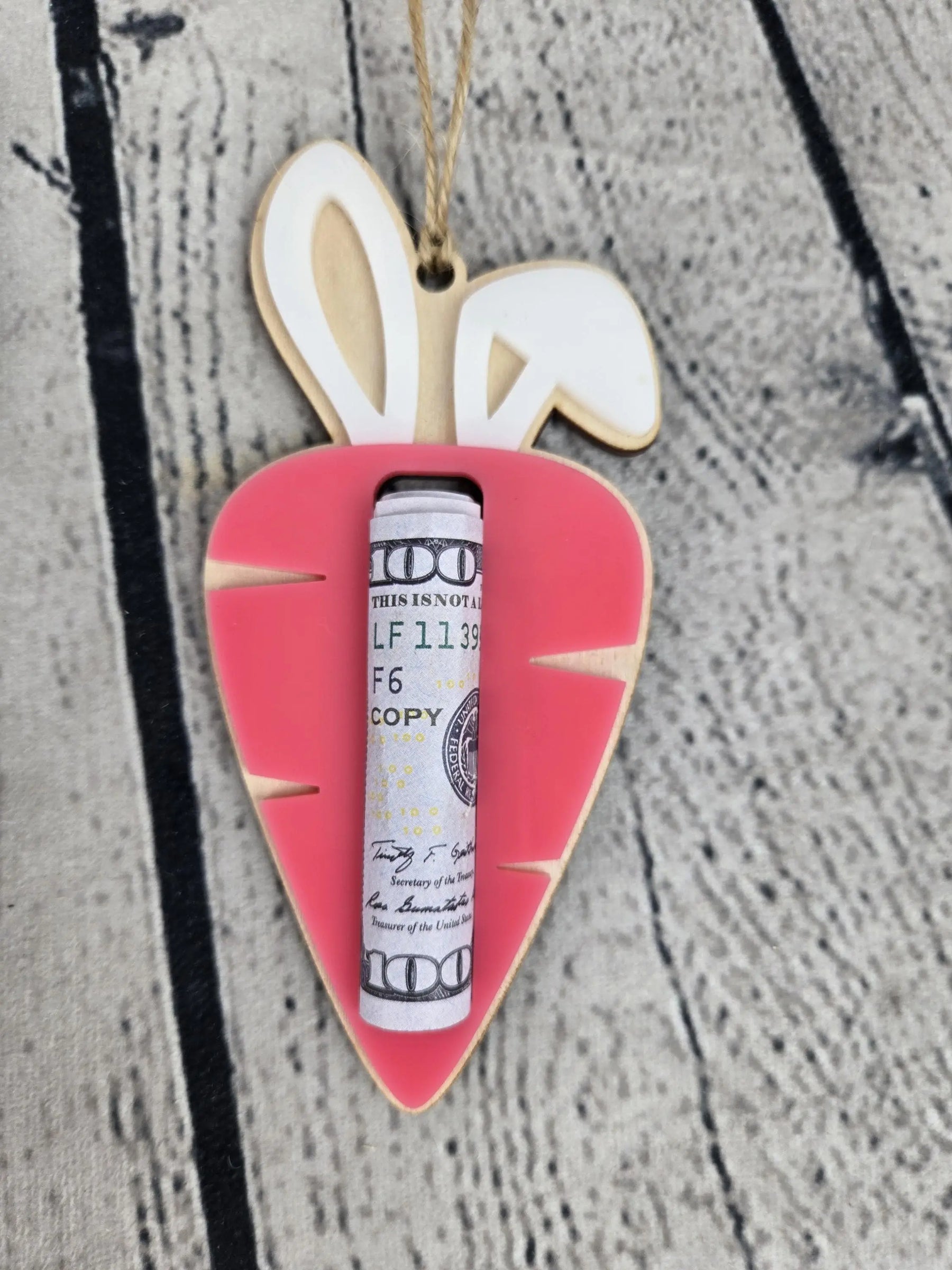 Easter Carrot Money Holder by EverLee Creations, Southern home decor detail photo 9