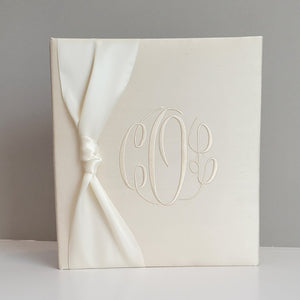 Baby Memory Book - Ecru Silk (w/ SATIN Bow) by AP Creations in Tuscaloosa, paper gift main product photo