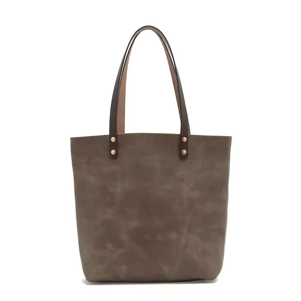 Eden LARGE Leather Tote Bag - Classic by Mission Mercantile Leather Goods, handmade leather goods detail photo 4