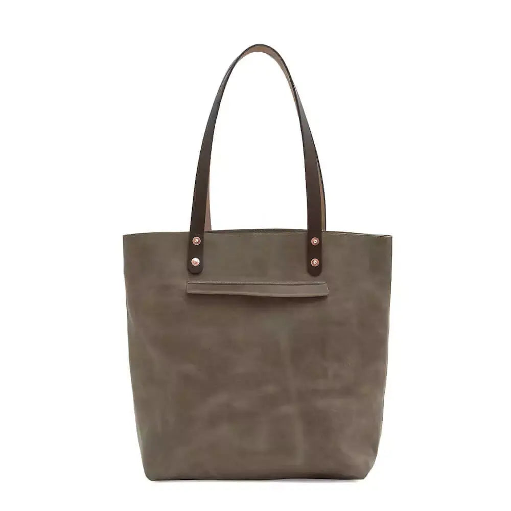 Eden LARGE Leather Tote Bag - Classic by Mission Mercantile Leather Goods, handmade leather goods detail photo 5