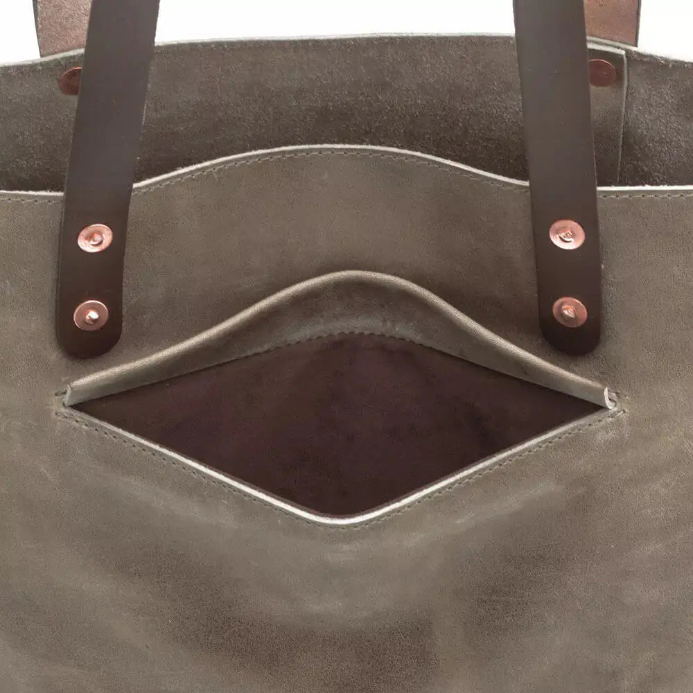 Eden LARGE Leather Tote Bag - Classic by Mission Mercantile Leather Goods, handmade leather goods detail photo 9