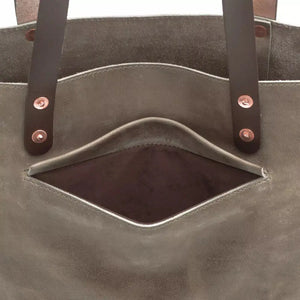 Eden LARGE Leather Tote Bag - Classic by Mission Mercantile Leather Goods, handmade leather goods detail photo 9