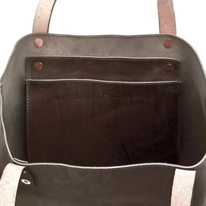 Eden LARGE Leather Tote Bag - Classic by Mission Mercantile Leather Goods, handmade leather goods detail photo 10