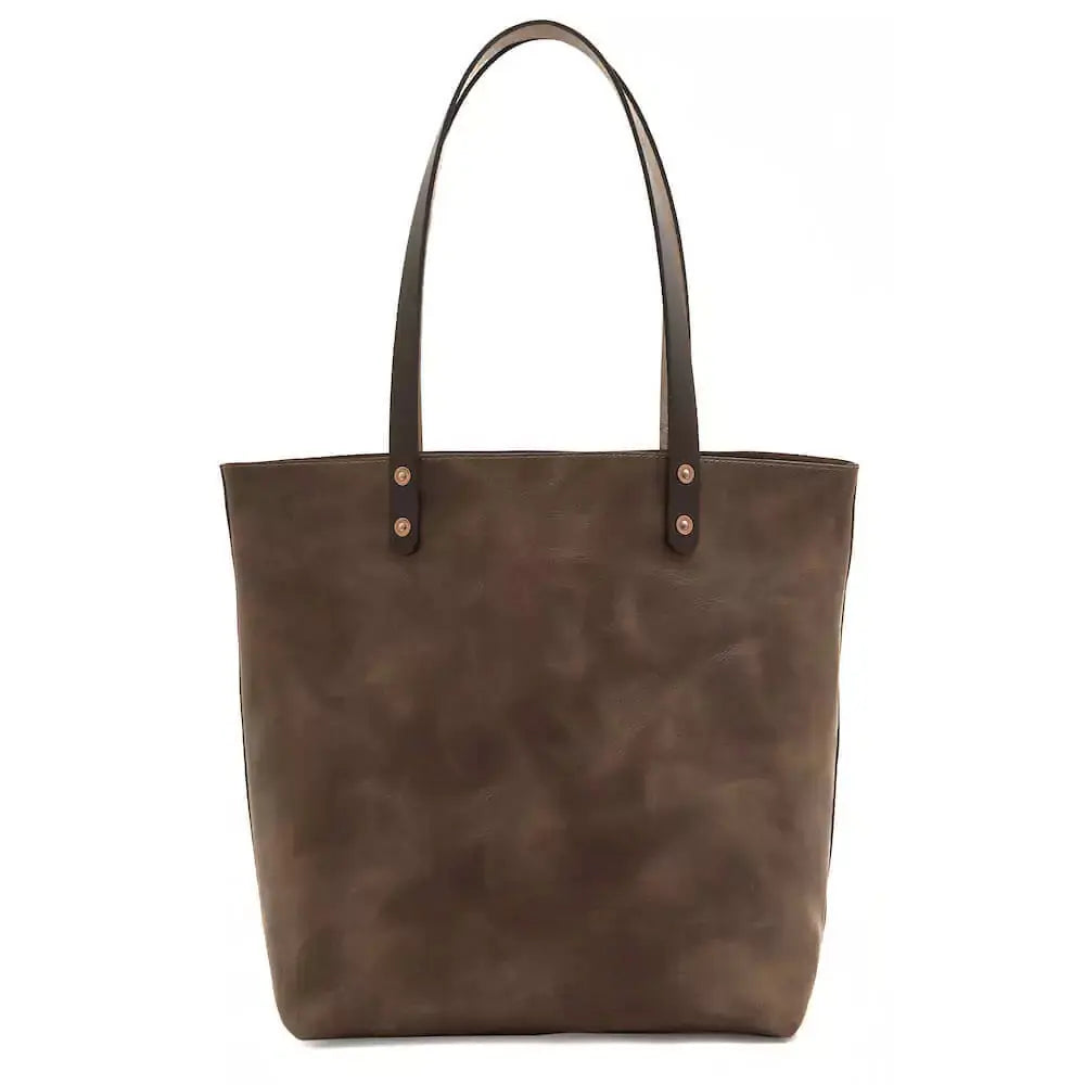 Eden LARGE Leather Tote Bag - Classic by Mission Mercantile Leather Goods, handmade leather goods detail photo 14